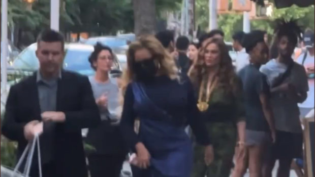 Beyoncé Fan Spots Singer, Tina Lawson & Jay-Z Casually Getting Food At Her Favorite Pizza Restaurant In Brooklyn [VIDEO]