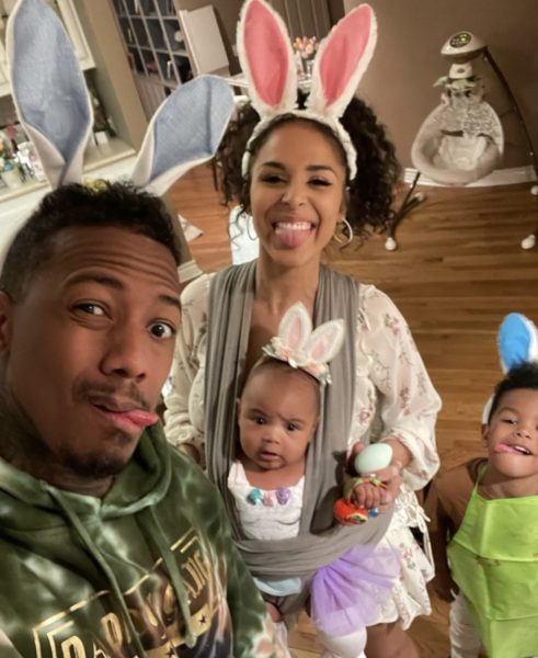 Brittany Bell, Nick Cannon with their children