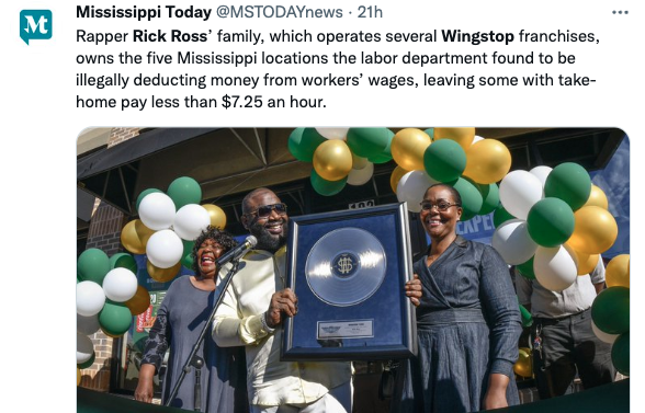 Rick Ross Fined By Federal Department Of Labor For Wingstop Violations –