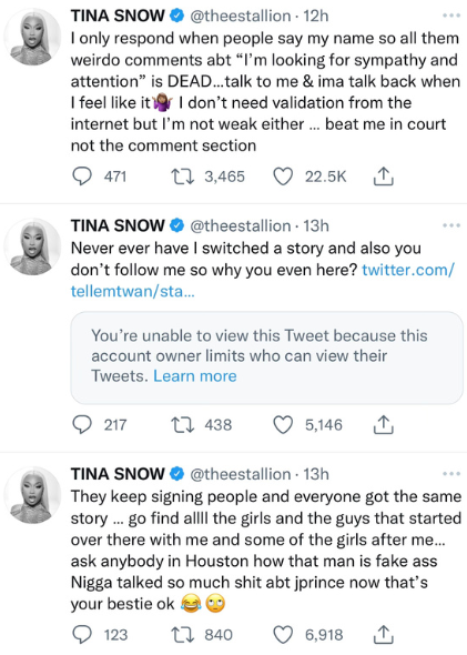 Megan Thee Stallion rips J Prince and Carl Crawford amid her