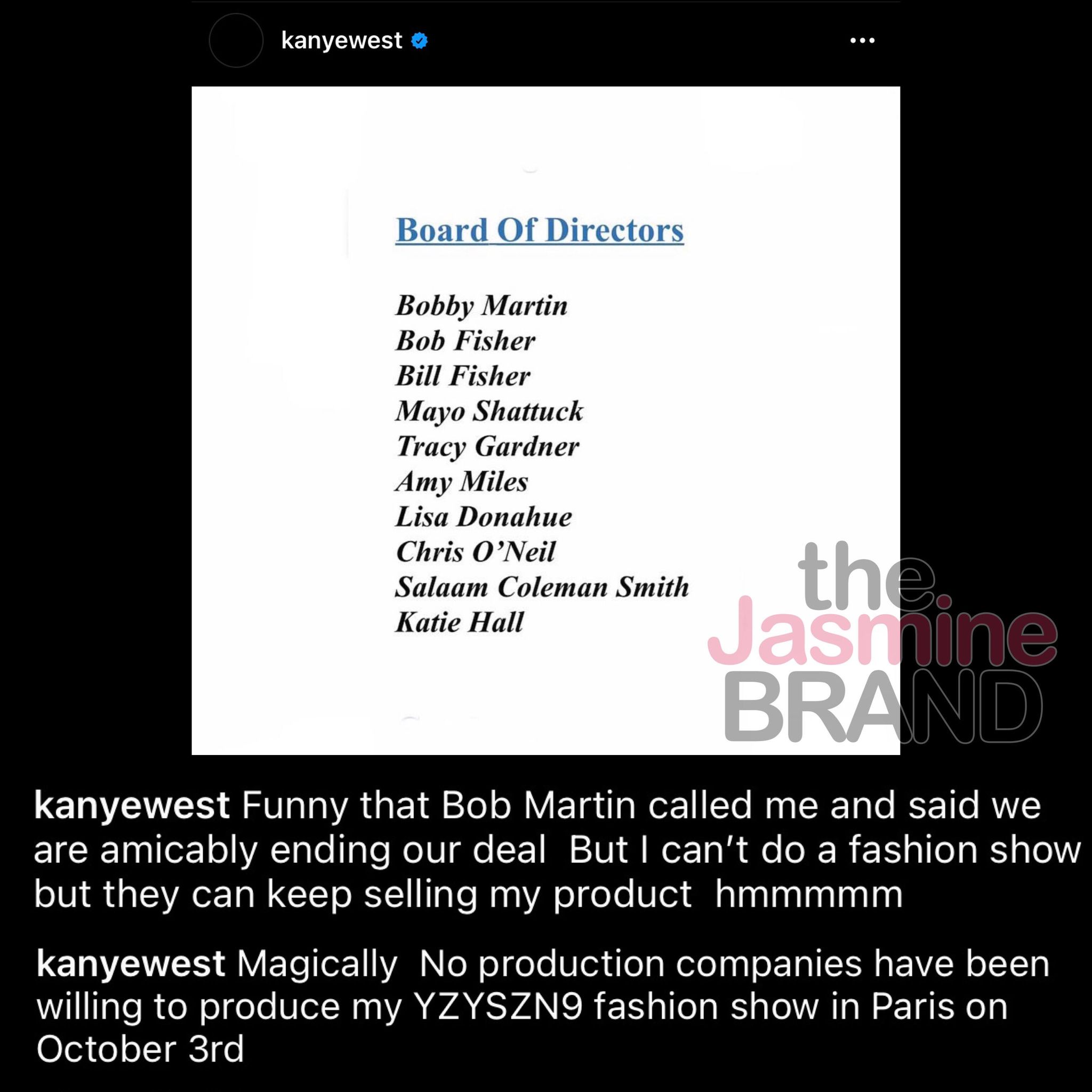 Kanye West, Gap ile Ortaklığını Sonlandırdıktan Sonra Yeezy Ticari Markası İçin Bir Kısıtlama Listesi Aldı: Sanırım Savaş Bitmedi