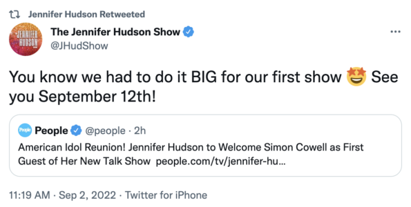 Jennifer Hudson, Simon Cowell