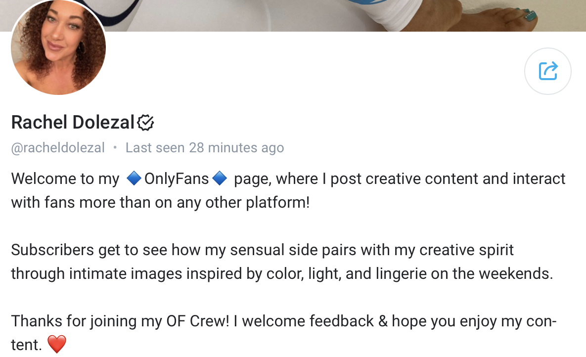 Rachel Dolezal Trends As Social Media Encountered Her OnlyFans Account ...