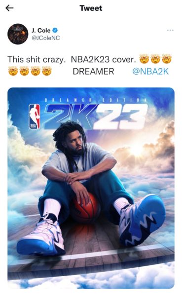 J. Cole Covers NBA 2K23 'DREAMER' Edition and Featured in MyCAREER