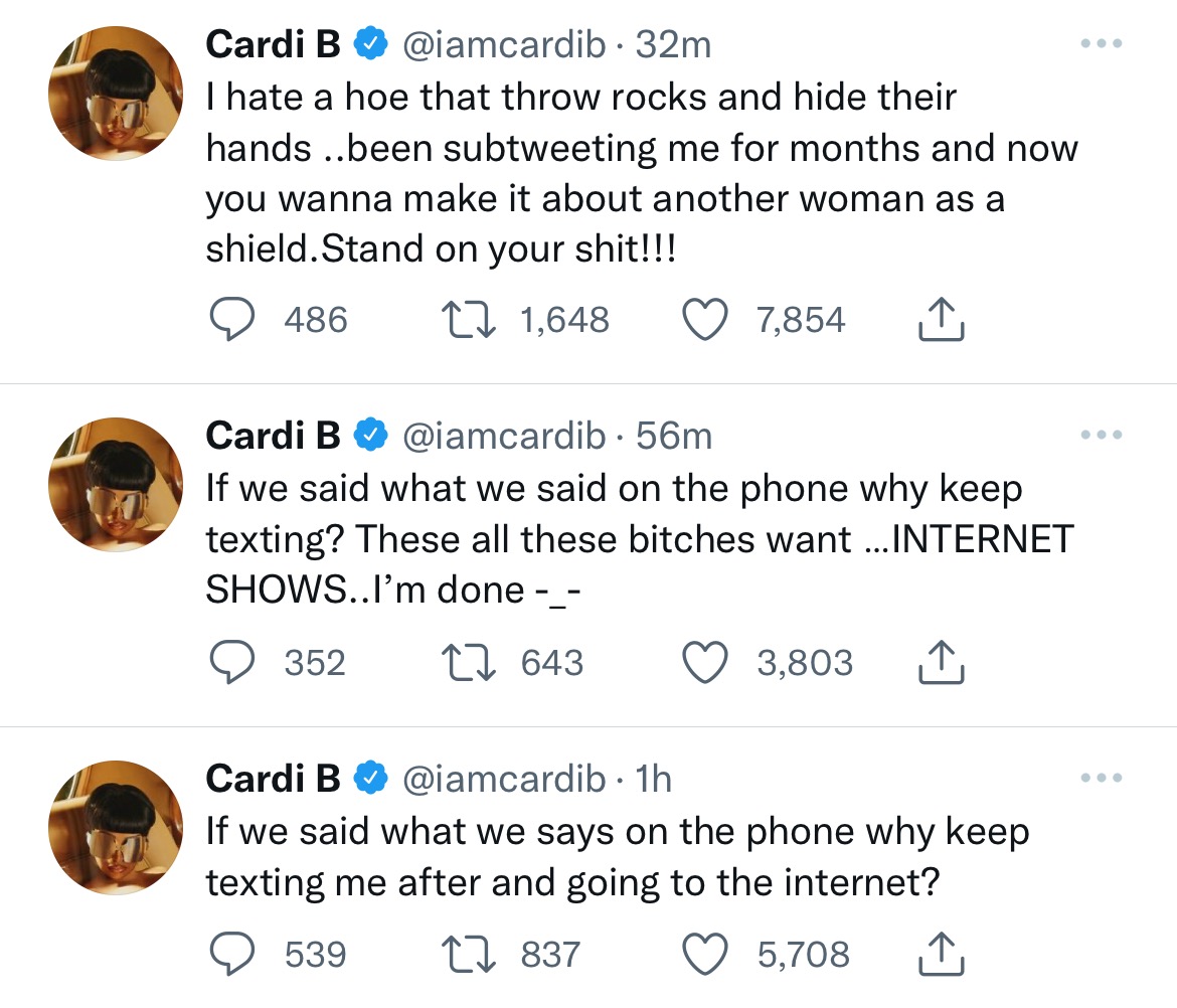 Cardi B & Akbar V Get Into Heated Dispute On Twitter, Akbar Claims ...