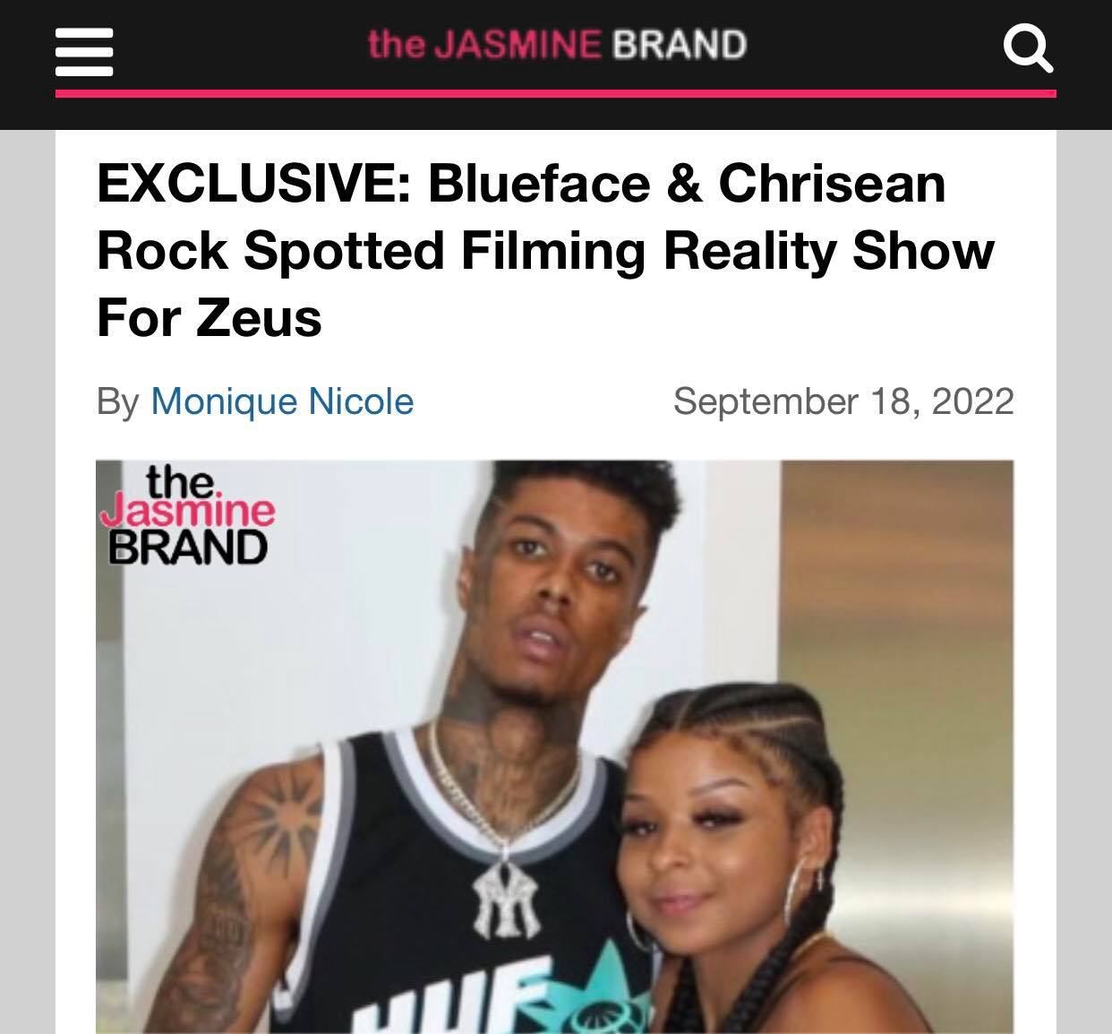 Chrisean Rock & Blueface’s Reality Show Confirmed By Zeus Network