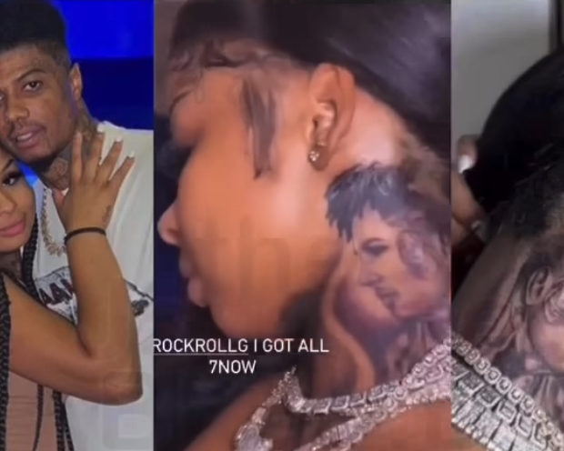 Chrisean Rock Gets Seventh Tattoo Of Blueface [VIDEO]