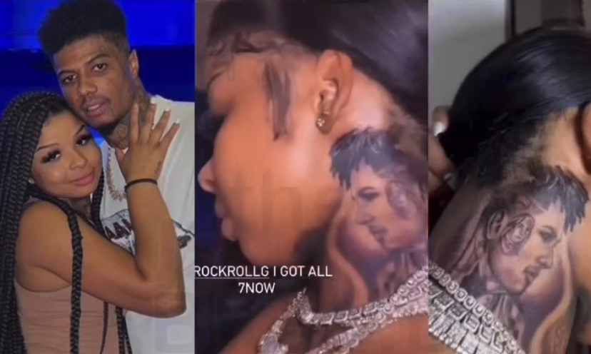 Singer Chrisean Rock Tattoos Bluefaces Name on Her Face
