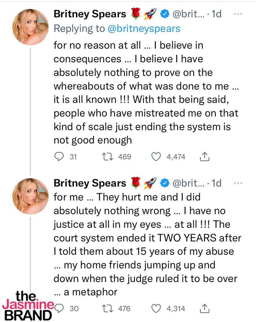 Britney Spears Speaks Out Against Her Dad, Claims He Was 'Trying To ...