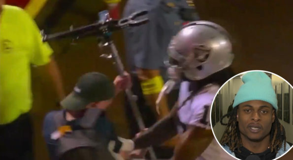 Photographer shoved to the ground by Las Vegas Raiders star Davante Adams  files police report