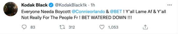 Kodak Black tweet Connie Orlando
