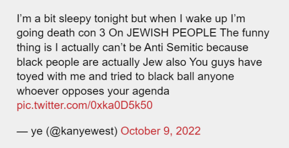 Kanye Jewish Threat