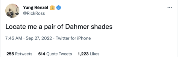 Rick Ross Dahmer Tweet