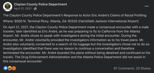 CCPD Response to Eric André