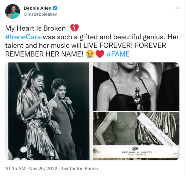 Başsağlığı Dilekleri: 'Fame' ve 'Flashdance' Tema Şarkılarının Arkasındaki 80'lerin Pop Yıldızı Irene Cara, 63 Yaşında Öldü