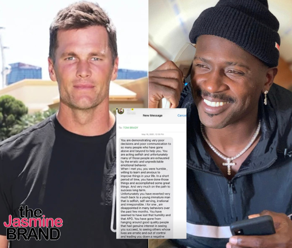 Antonio Brown Shares Old Text From Former Teammate Tom Brady Blasting Him For His ‘Poor’ Decision-Making & ‘Immature’ Behavior