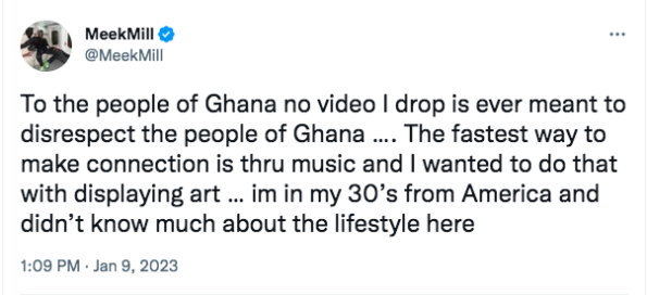 Meek Mill, Jubilee House'da Çekilen Müzik Videosu Üzerine Gelen Tepkiler Ortasında Gana Halkından Özür Diledi: Düştüğüm Hiçbir Video Saygısızlık Etmiyor