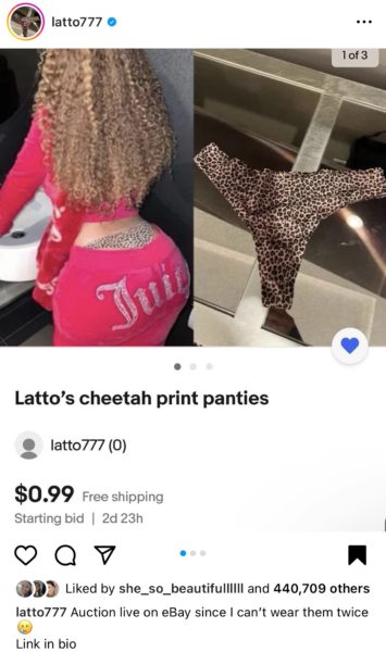 Latto's Used Panties Removed From  for Violating Health & Hygiene  Guidelines - theJasmineBRAND