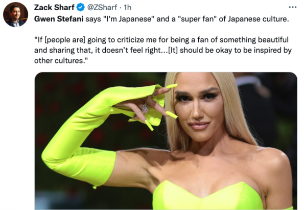 Gwen Stefani Tartışmalı Harajuku Dönemini Savunurken "Ben Japonum" Diyor