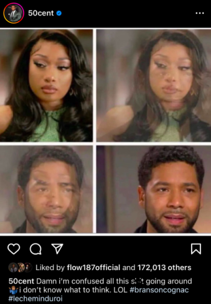 50 cent, megan thee stallion meme