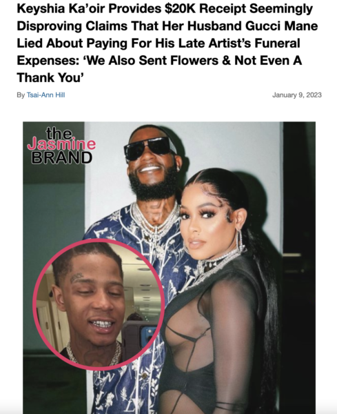 Gucci Mane Gets Backlash for Praising Wife Keyshia Ka'oir for