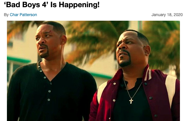 Will Smith & Martin Lawrence Announce 'Bad Boys 4' Is Moving Forward ...