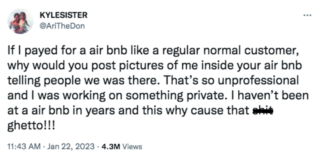 Ari Fletcher Calls Out Airbnb Owner For Seemingly Exposing That