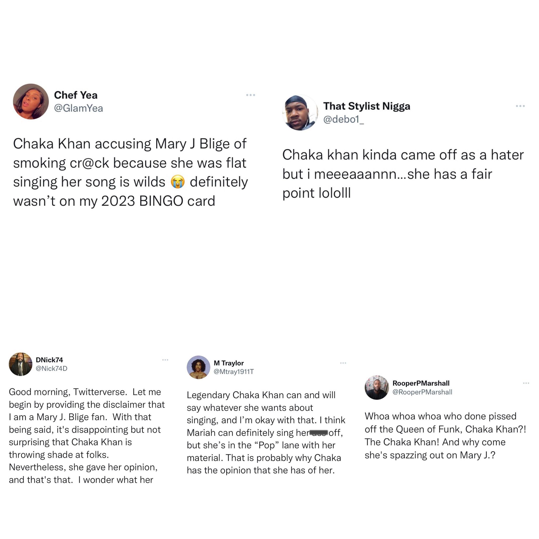 Chaka Khan, Mary J. Blige, Mariah Carey ve Adele'i Rolling Stone'un 'Tüm Zamanların En İyi Şarkıcıları' Listesinde Ondan Daha Üstte Olduğu İçin Görünüşte Dissing Sonrası Sosyal Medyayı Üzüyor: İşitme Cihazlarına İhtiyaçları Var