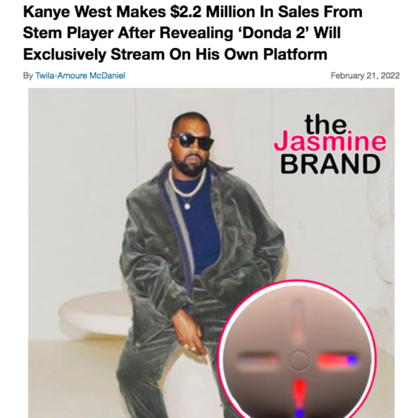 Kanye West, Müzik Cihazında Öne Çıkan Yetkisiz Şarkı Örneği İçin Açılan Davanın Ortasında 2.2 Milyon Dolarlık Gelir Talep Etmesine Rağmen 'Donda' Stem Player'dan Hiç Para Kazanmadığını Söyledi