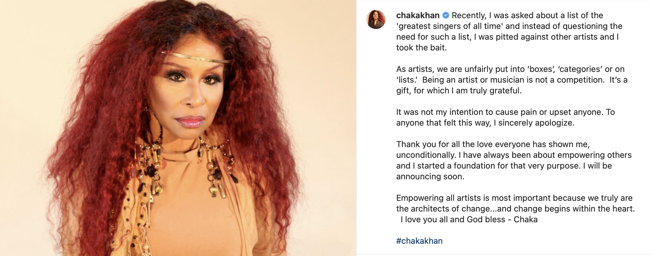 chakakhan recalls being so impressed hearing @jazminesullivan's