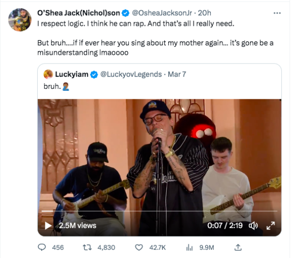 O'Shea Jackson Jr., Babasının Rap Şarkısı "It Was A Good Day"i Şarkı Söyleyen Bir Balada Dönüştürdüğü ve Annesinden Bahsettiği İçin Rapçi Mantığını Şakayla Ortaya Koydu