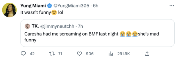 Yung Miami, 'BMF' İlk Çıkışını Eleştiren Tweetlere Tepki Veriyor: 'Nefret Ettikçe Daha Fazla Fırsat Geliyor!'