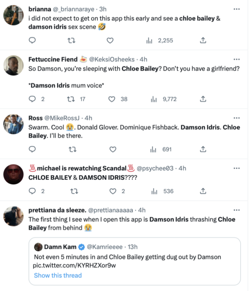 Damson Idris & Chloe Bailey's Sex Scene In “Swarm” Trends After Twitter  Reacts To Explicit Scene - theJasmineBRAND