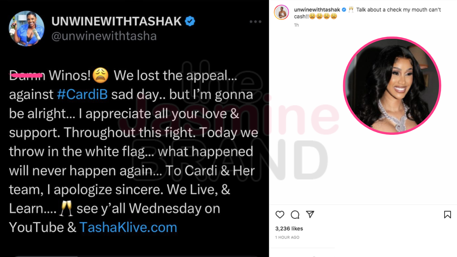 Tasha K Issues Apology To Cardi B After Losing Appeal To Have $4M ...