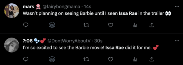 Issa Rae barbie tweets