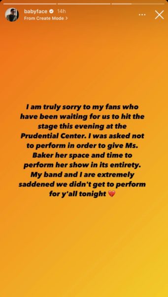 Babyface - Fans & Celebrities React To Music Mogul Being Dropped From Anita  Baker's Jersey Concert Due To Reported Technical Difficulties: 'Here She Go  w/ That Bullsh*t!' - theJasmineBRAND