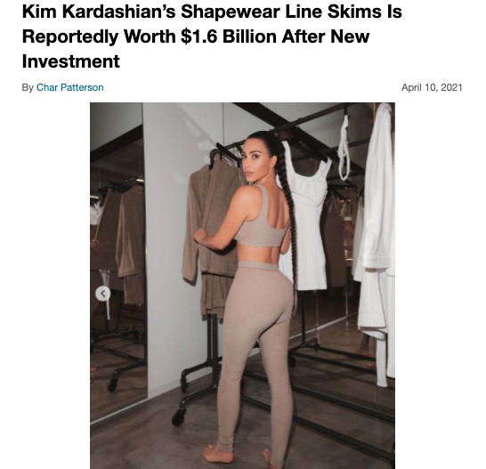 Kim Kardashian'ın SKIMS Markasının 4 Milyar Dolara Doğru İlerlediği Bildirildi