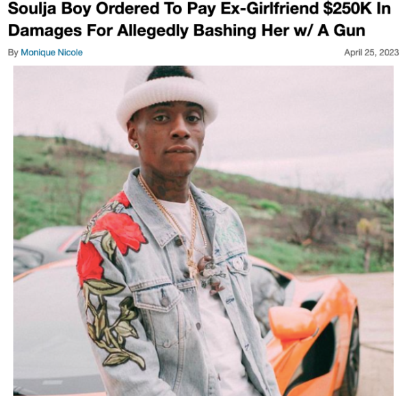 Soulja Boy, Milyon Dolarlık Vergi Borcu ve Yaşam Giderleri Nedeniyle Eski Sevgilisine Alacağı 236.000 Doları Ödeyemediğini Söyledi