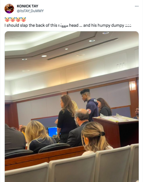 Man who was sh-t by #Blueface in vegas last year took a selfie after  snitching on him in court 😂😭😭