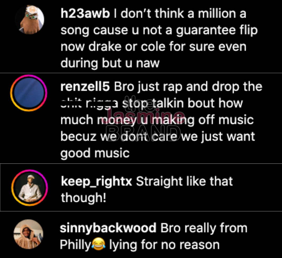 Meek Mill's Fans React To Rapper Claiming He's Paid $1 Million A Song ...