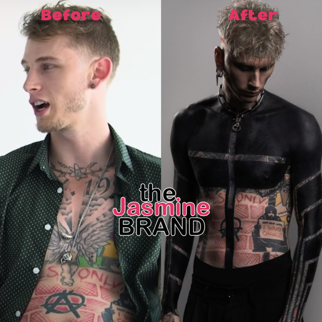 Machine Gun Kelly Debuts Massive Upper Body Blackout Tattoo He Obtained