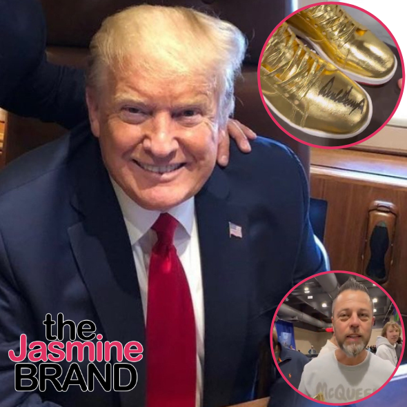 Donald Trump: Man Secures First-Ever ‘Never Surrender’ Gold-High Top Sneakers From Former President After $9,000 Winning Bid At Sneaker Con