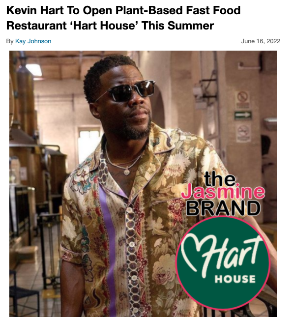 Kevin Hart Abruptly Closes All Of His Vegan FastFood Restaurants After