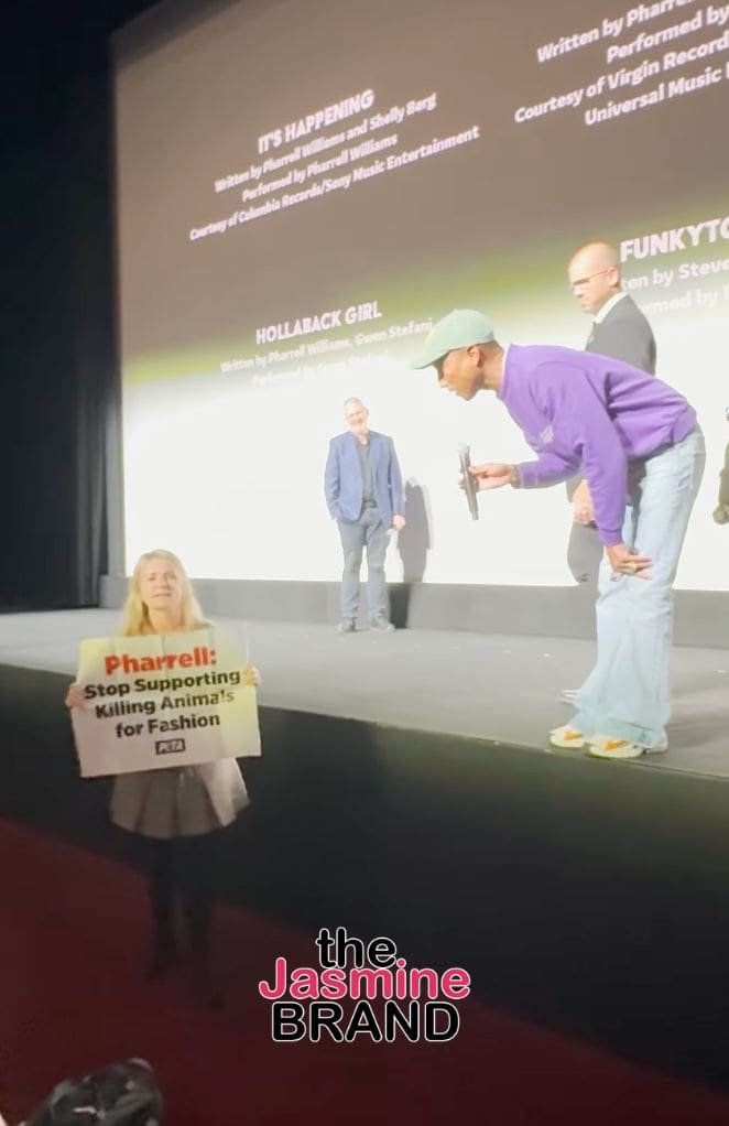 Pharrell’s Movie Premiere Disrupted By PETA Over Louis Vuitton Animal