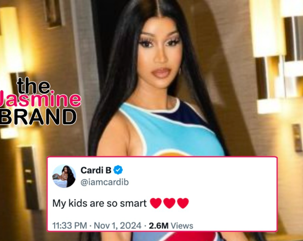 Cardi B Responds After X Users Accuse Her Of Being Shady w/ Post About Her Kids Being Smart