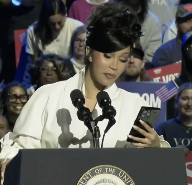 Cardi B Defends Speech At Kamala Harris Campaign Rally & Explains Why She Read From Her Phone [VIDEO]