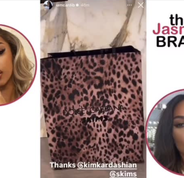 Kim Kardashian Gifts Cardi B w/ Goodies From Her Dolce & Gabbana SKIMS Line