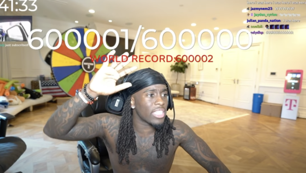 Kai Cenat Celebrates 600K Subscribers On Twitch!