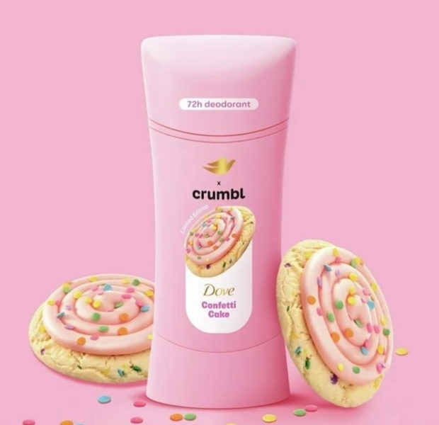 Dove & Crumbl Cookies Team Up For Confetti Cake & Lemon Glaze Inspired Deodorant