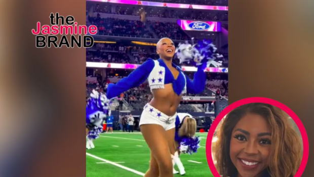 Dallas Cowboy Cheerleader Armani Latimer Becomes Emotional Before Dancing w/o A Wig For Alopecia Awareness